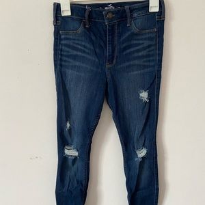High rise hollister distressed jean leggings